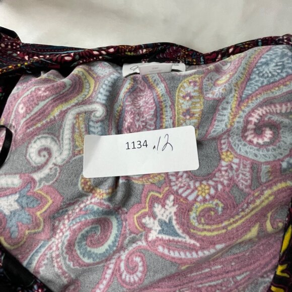 Jaclyn Smith XXL Womens Wrap Blouse Purple Paisley Pattern Whimsigoth - Picture 10 of 10